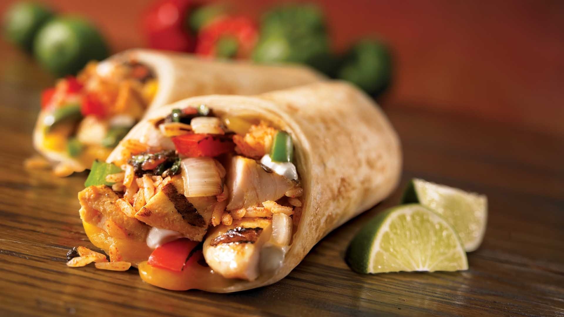 Burritos på bord